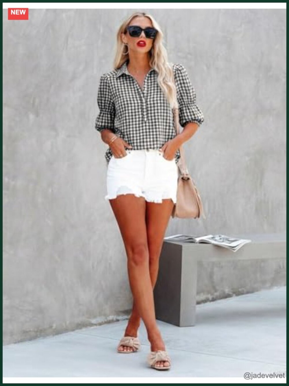 Women Button Down Shirt Puff Short Sleeve Casual V Neck Blouse Loose Fit Work - Picture 4 of 6